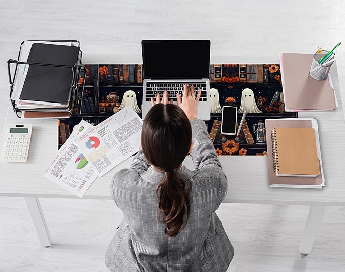 Kawaii Desk Mat Cute Gothic Desk Pad Anime Dark Academia Mouse Pad Gaming Mousepad XL Desk Matt for Desktop, Computer Laptop Keyboard and Mouse Mat for Women Office Decor Accessories 31.5x11.8 in