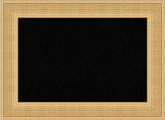 Amanti Art Black Cork Board for Wall, 22x30 Vision Board with Gold Wood Frame, Medium Corkboard Office Decor for Home Organization, Traditional Corkboard Pinboard to Display Items for Home
