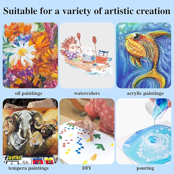 Canvas for Painting 11x14 Inch, 46 Pack Canvas Boards for Painting, Cotton Acid-Free Primed Blank Canvas Panels for Oil Paint, Watercolor, Acrylic Paint, Gouache and Tempera, DIY.