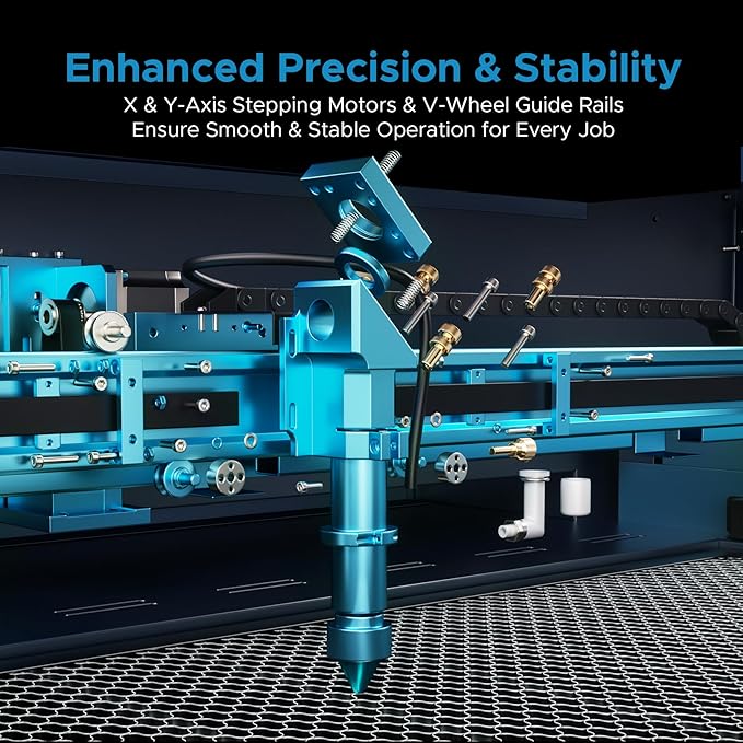 OMTech Pronto 90W CO2 Laser Engraver & Cutter – 35"x24" Workspace, 1000mm/s Speed, Autofocus, Air Assist, 2-Way Pass, for Wood, Acrylic & More