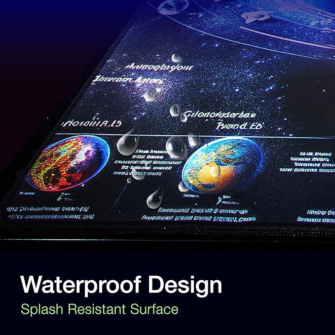 GUNMJO Astronaut Extended Gaming Mouse Pad, Ultra-Smooth Surface for Pixel-Precise Mouse Control, Durable Anti-Fray Stitching, Non-Slip Rubber Base, for Gamer, Office & Home, Light & Portable