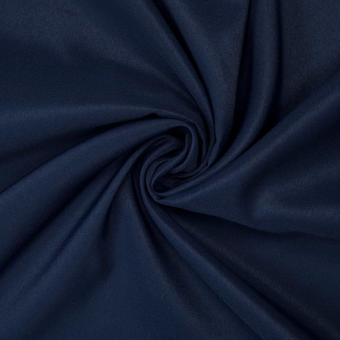 Gee Di Moda Rectangle Tablecloth - 90 x 132 Inch Navy Blue Table Cloth for 6 Foot Table with Floor-Length Drop - Heavy Duty Washable Fabric - 6 Ft Buffet Table, Holiday Party, Wedding & Baby Shower