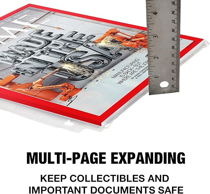 Samsill High Capacity Sheet Protectors, 25 Pack, 8.5x11 Inch Page Protectors for 3 Ring Binder, Heavy Duty, Multi-Page Protector, Holds 50 Sheets, Top Loading, Acid Free