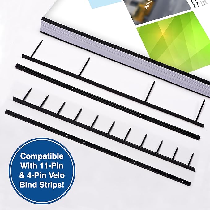 PrintWorks Professional Pre-Punched 11 Hole Velo Bind Paper for 11 Pin & 4 Pin Binding Spines - Book Binding Printer Paper - Made in the USA - 500 Sheets - 8.5" x 11" - 20 lb - 92 Bright White (04330)