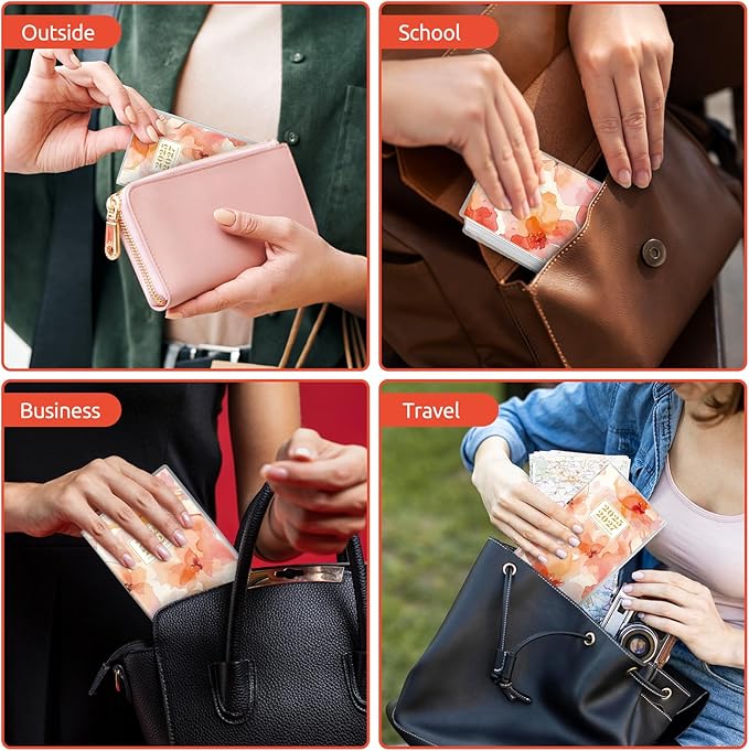 Pocket Calendar 2025-2027, Floral 2026-2027 Monthly Planner - 3.7" x 6.7" - Runs from July 2025 Until December 2027, 2026 Pocket Planner with PVC Cover for Home, School, Office Supplies