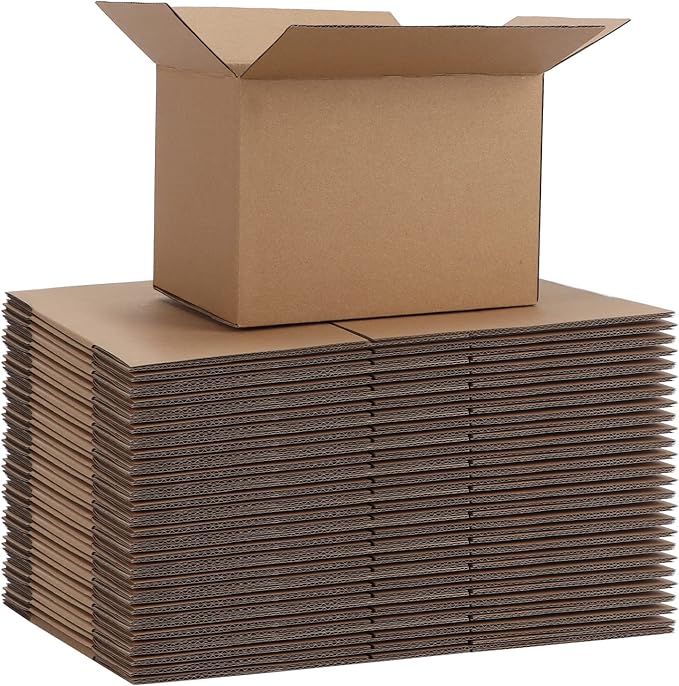 CRUGLA 40 Packs 7x5x5 Shipping Boxes Corrugated Cardboard Boxes Mailers Shipping Box for Business