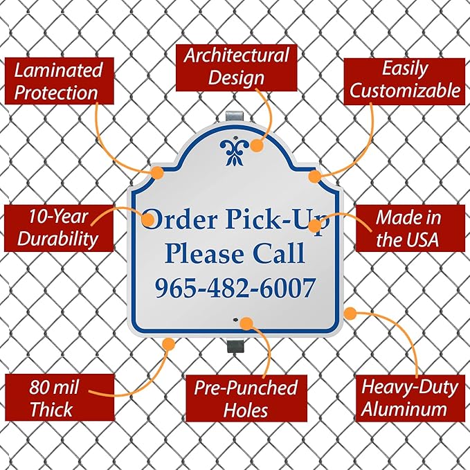 SmartSign Custom Designer Sign - 18"x18" Aluminum, Premium Decorative Look, Laminated, For Outdoors, Indoors, Business, USA-Made, 100+ Years of Sign Expertise