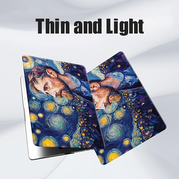 DTangLsm Compatible for MacBook Air 13 inch Case 2025 2024 2023 2022 M4 M3 M2 A3240 A3113 A2681, Smooth Plastic Hard Shell Protective Cover for MacBook Air 13.6 Laptop Case + Keyboard Cover, Van Gogh