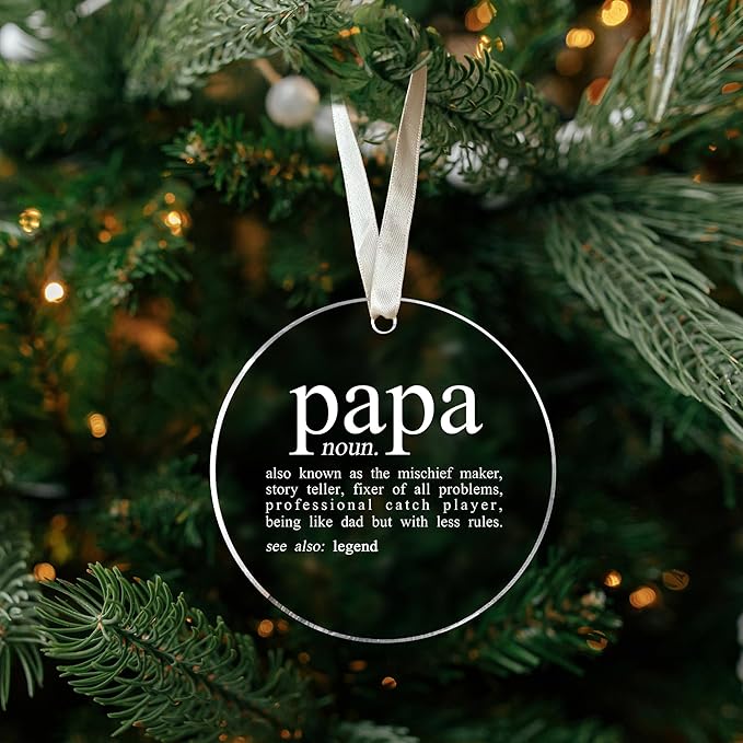 Grandpa Ornament - Grandpa Ornaments for Christmas Tree - Gifts for Grandfather - Acrylic Ornament 2024