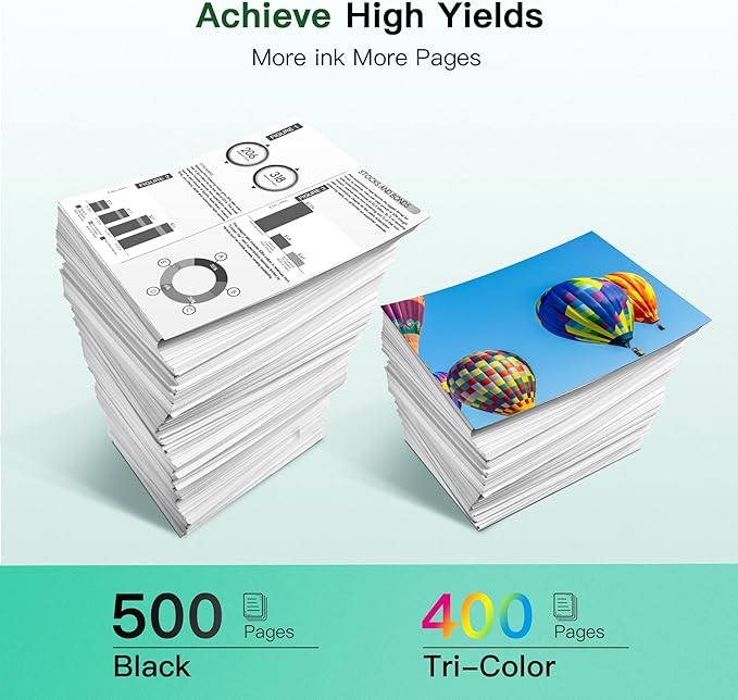 923 Ink Cartridges Combo Pack Without Chip High Yield Compatible for HP 923 Ink Cartridges 923XL Work for OfficeJet Pro 8130e 8135e 8139e 8138e 8120e 8122e 8124e (4 Pack, Black Cyan Magenta Yellow)