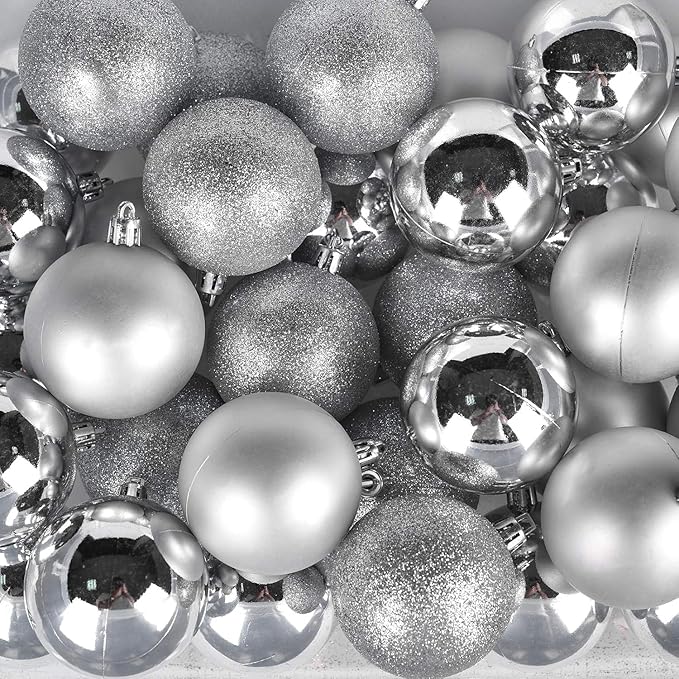 30ct Christmas Ball Ornaments, 2.36" Shatterproof Christmas Tree Decorations, Perfect Hanging Ball for Indoor/Outdoor Holiday Party Decor