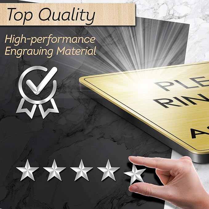 Custom Sign, Office Sign, Business/Office Name Plates for Doors/Wall, Indoor/Outdoor, 4x4 Inch, 18 Colors, (Prestige) Made in USA by My Sign Center