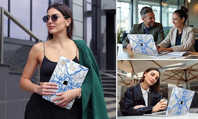 DONGKE for MacBook Air 13 Inch Case 2021-2018, Compatible with A2337 M1 A2179 A1932 Support Retina Display & Touch ID, Hard Shell Plastic Cover with Keyboard Skin - See Life