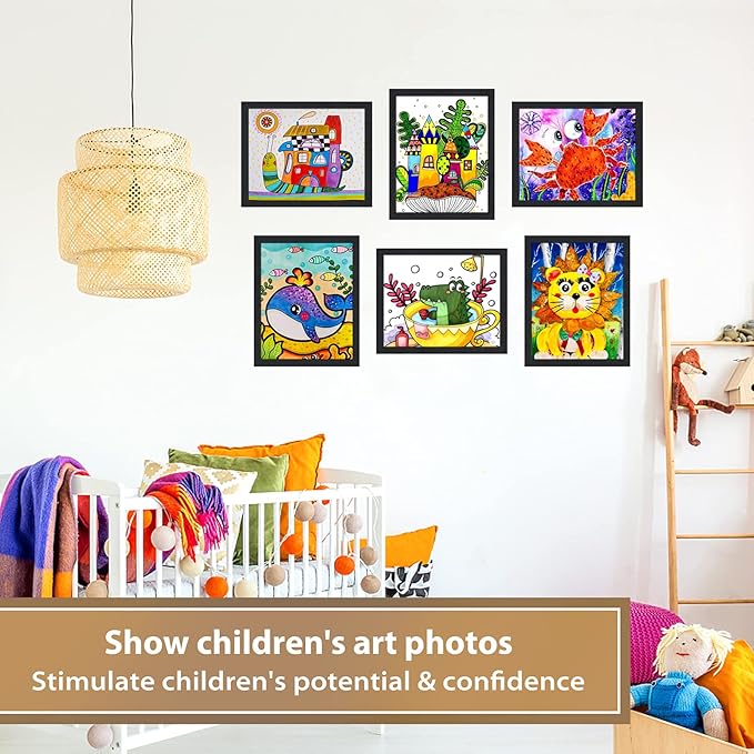 8.5"x 11"Magnetic Sign Holder, Double Sided Window Self-adhesive Frame, Transparent PVC and Strong Magnetic Display Frame for Home/Office/Poster/Certificate/Artwork Display(Black,10Pack)