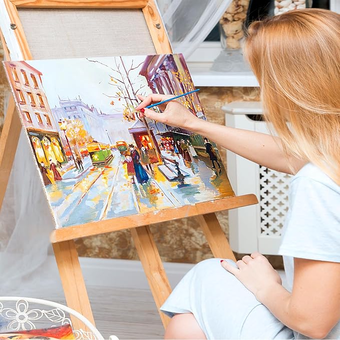 ESRICH Canvas for Painting 12x16, 16 Pack Canvas Boards for Painting Cotton Primed Large Blank Canvases for Kids & Adults, Painting Canvas Panels for Oil, Watercolor, Acrylic Paint, Tempera.