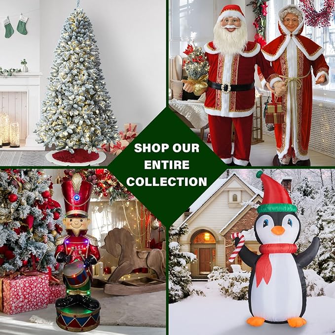 Fraser Hill Farm Traditional Santa Statue Holding List, 36 Inches Tall | Resin Santa Claus Figure Perfect Indoor/Outdoor Decoration for Porches, Living Rooms, and Dens | FFRS036-0SC-RD, Red, White