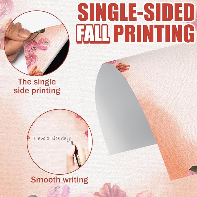 250Pcs Watercolor Stationery Paper and Envelope Set with 100 Letterhead Papers and 50 Envelopes, 10 Design for Letter Writing,Invitations Computer Holidays Party Notes, 8.5x11 Inch-Floral