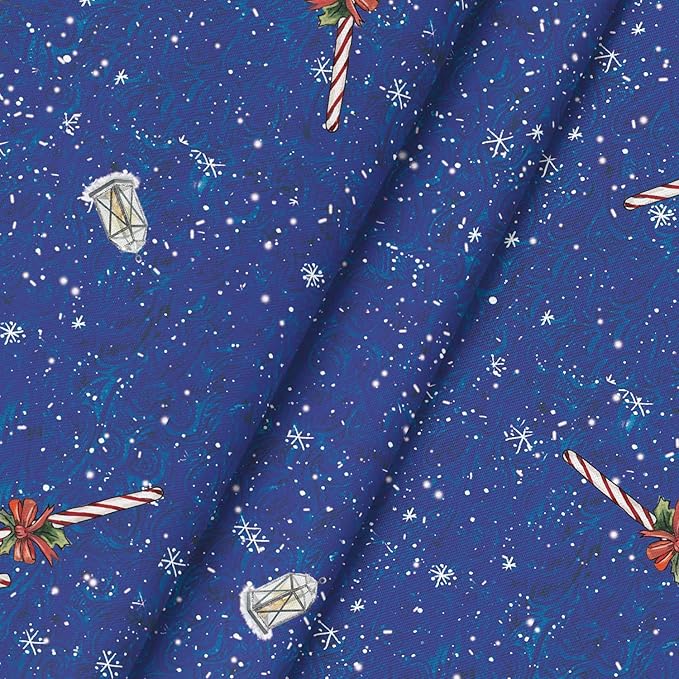 Horaldaily Christmas Tablecloth 70×70 Inch Round, Winter Snowman House Christmas Trees Blue Washable Table Cover for Party Picnic Dinner Decor