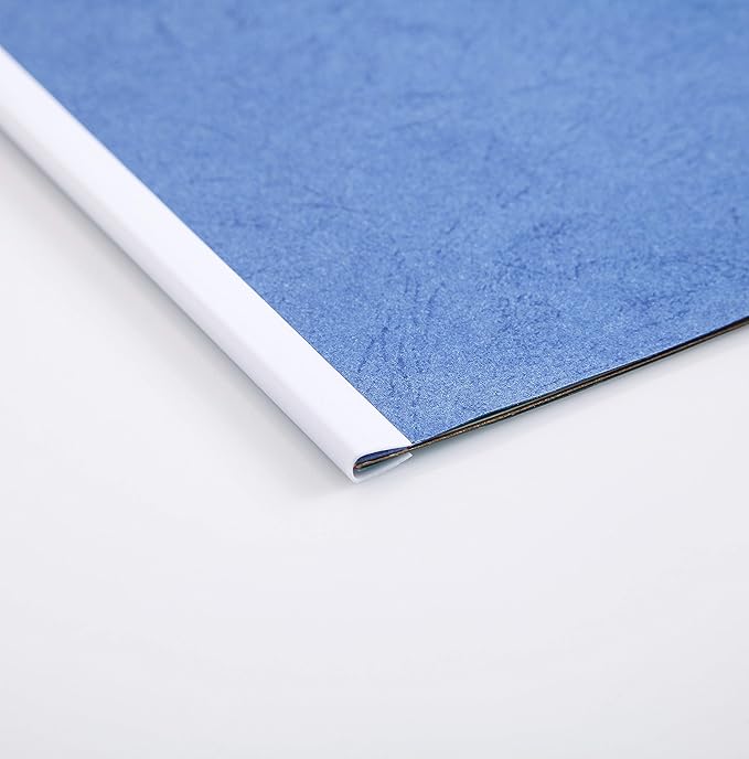 BNC Slide and Grip Binding Bars, 1/8 inches, White Color, Letter Size Pack of 100, 15 to 20 Sheet Capacity, Round Corner (1/8 Inches, White)