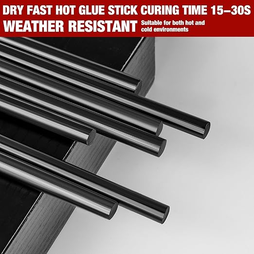 Arrow Mini Hot Glue Sticks, 200 Pack Black Glue Gun Sticks, 4" and 5/16'' Diameter High Viscosity All-Purpose Gun Stick for DIY Art, Craft General Repairs, Festival Home Decoration