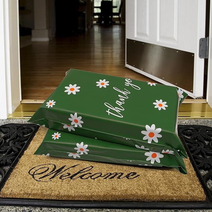 Poly Mailers 12x15.5 inch 50 Pcs - Cherry printed Shipping Bags, 2.4mil Thickness, Waterproof and Tear Resistant Mailing Envelopes, Self-Sealing Packaging Bags for Small Business