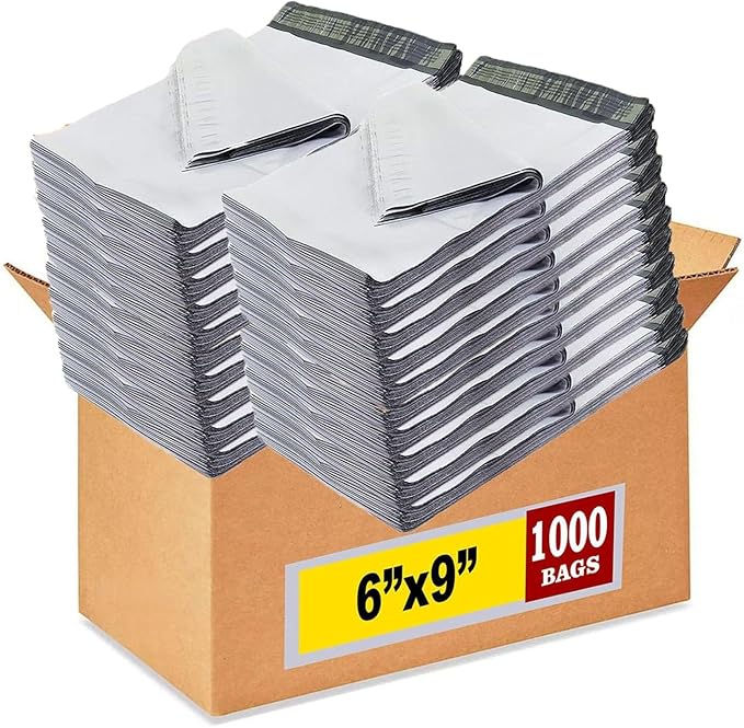 iMBAPrice 2000 - 6X9 Premium Matte Finish White Poly Mailers Envelopes Bags (iMBA-1PM-2000)