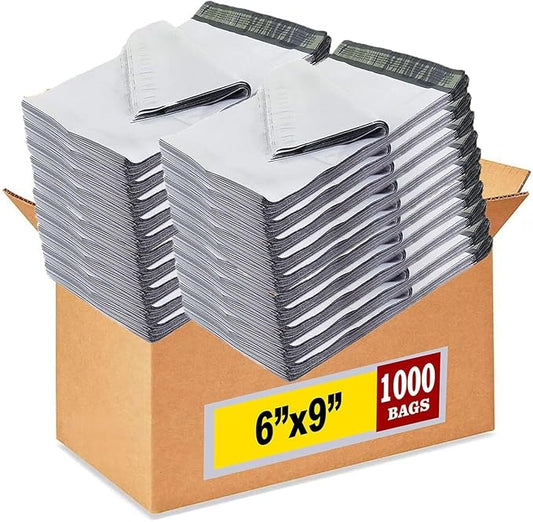 iMBAPrice 2000 - 6X9 Premium Matte Finish White Poly Mailers Envelopes Bags (iMBA-1PM-2000)