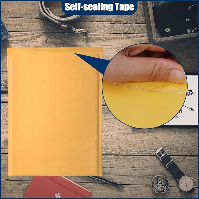 Natural Kraft Bubble Mailer Envelopes, Bubble Mailers 14.25x19 Inch, 25 Pack Padded Envelopes, Self-Seal Shipping Envelope,Tear-Resistant Mailing Envelope Padded