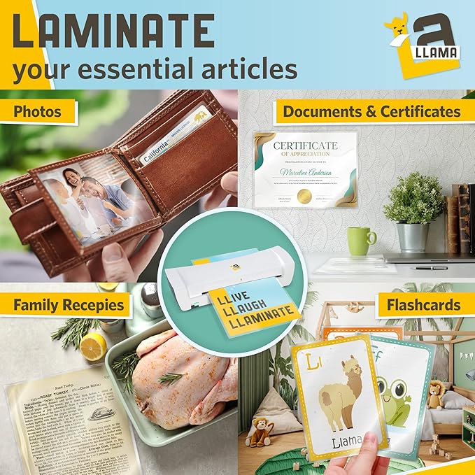 Thermal Laminating Pouches, 9 x 11.5 Inches, 5 Mil Thick, 20 Pack of Glossy Lamination Pouches, Fitted for Letter Size Laminating Sheets 8.5 x 11