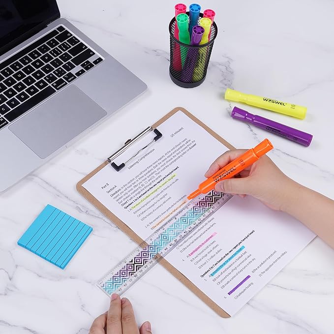 Highlighters Bulk, 72 Pack Tank Style Highlighters Assorted Fluorescent Colors Set, 6 Bright Colors Chisel Tip Highlighter Markers for Kid and Adult Coloring, Highlighting as School Supplies