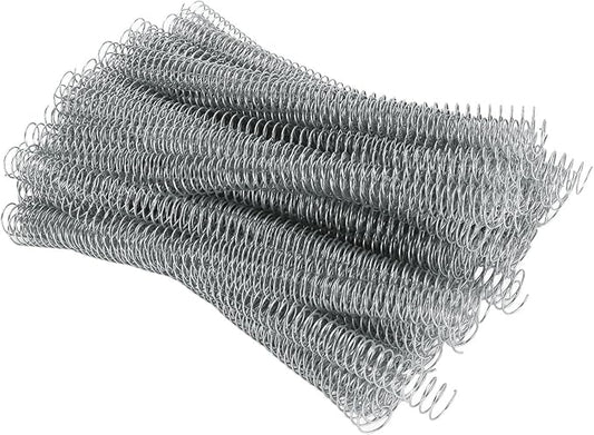 100pcs Total Spiral Binding Coil, 170 Sheets Capacity 4:1 Pitch and 48 Loops 360 Degree Rotation Wire Binding Spines for Size Paper of 8.5 x 11inch, Set Kit for A4 (Silver)