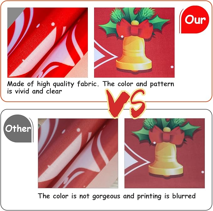 Ideal Christmas Porch Door Decorations, Large 71x12in, Premium Merry Christmas Banner, NO-DIY, Classic Design, HQ Fabric, HD Printing, Perfect for Outdoor Christma s Decorations Indoor