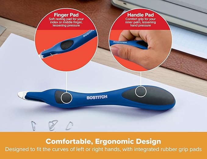 Bostitch Office Professional Push Style Easy Staple Remover, Blue (30000-BLUE)