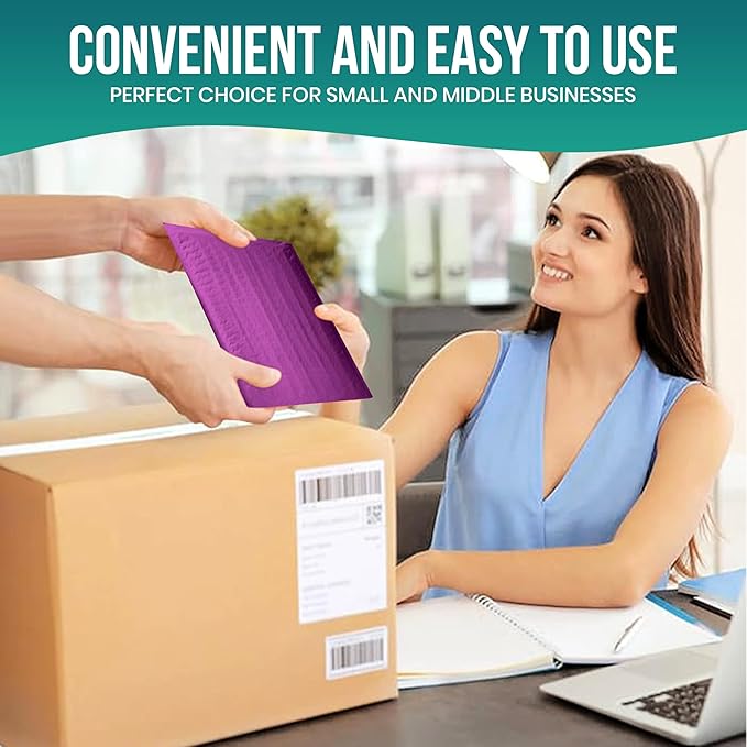 Levex - #2 8.5" x 12" [10 Pack] Purple Poly Bubble Mailers, Padded Envelope Mailers, Packing Envelope & Mailing Bags for Shipping
