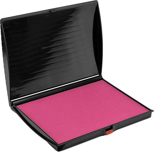 Large Premium Pink Ink Stamp Pad - 5" by 7" - Quality Felt Pad