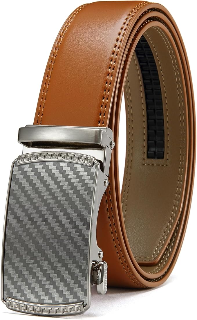 CHAOREN Mens Belt Leather Ratchet Belt - Customizable Fit, Effortless Style (35mm)