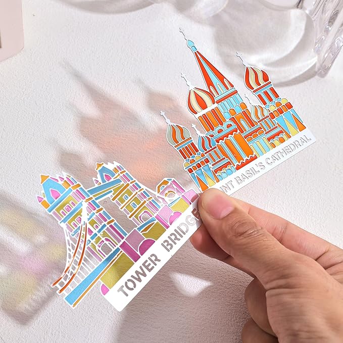 2 Pieces Metal Bookmarks with Transparent Design, Cute Book Marks for Readers, Aesthetic Book Markers for Kids, Teens, Teachers, Students, Book Accessories Gifts for Book Lovers, Reading Women and Men