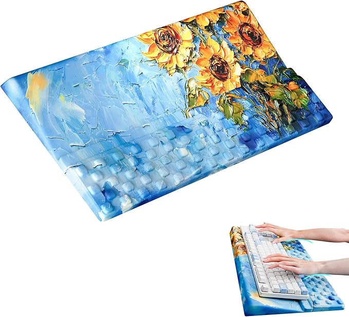 Ospelelf Ergonomic Keyboard Wrist Rest Pad Comfortable Keyboard Stand Riser Holder Pad for Office Gaming