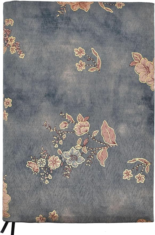 BLBMH Book Covers for Paperbacks Fit for 5.5x8.5 inch Adjustable Book Sleeve Cover for Women Over 15 Soft Cloth Protector for Bible Novels Notebook Journal - Flower 4 Green