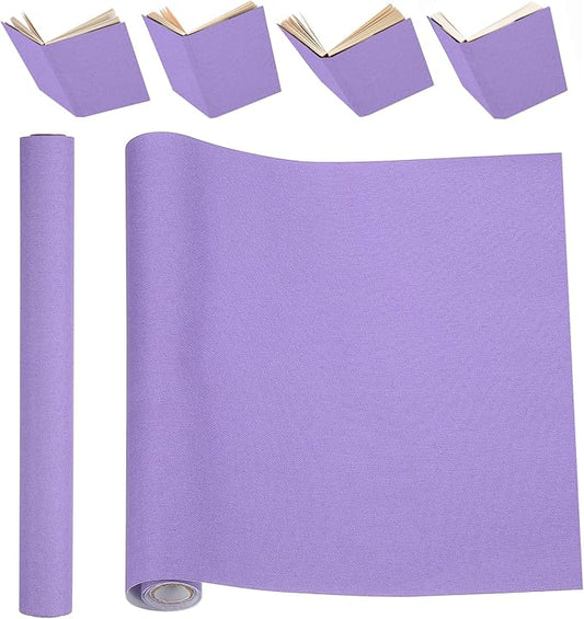 PATIKIL Book Binding Cloth, 51 x 11 Inches Book Cloth for Binding Repairing Fabric Surface Paper Backed Bookbinding Supplies, Light Purple