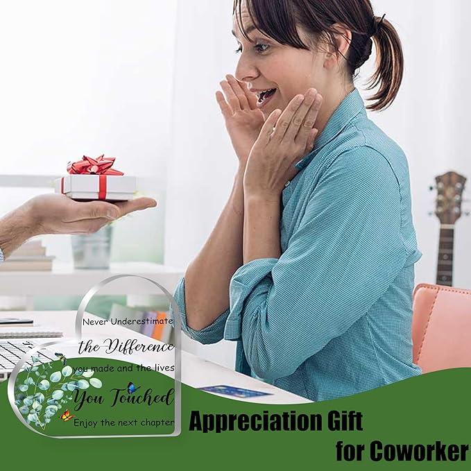 Thank You Plaque Gifts for Women Teacher, Appreciation Gifts for Coworkers Boss Lady, Thank You Gifts for Administrative Therapist Supervisor Principal Mentor Manager Gift Acrylic Plaque, Thank You Office Desk Decoration Signs