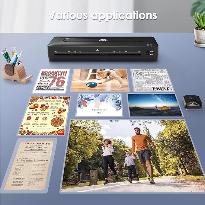 MAXDONE Premium Clear Thermal Laminating Pouches 50-Pack Laminating Sheets for Laminator A3 A4, 3 Mil（80 Mic） Thickness for Extra Protection