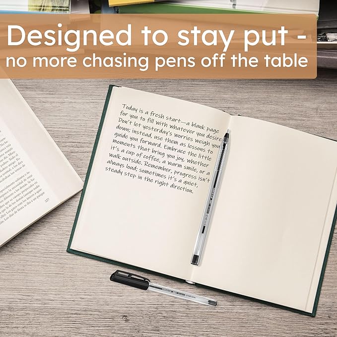 Black Ballpoint Pens,1.0 mm Medium Point, Black Pens, Ergonomic Triangle Grip, Smooth Writing, 300-Count Pack of Bulk Pens