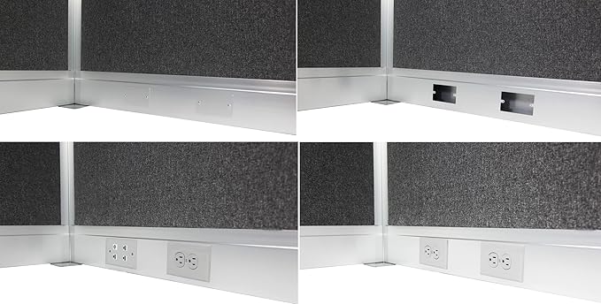Versare Pre-Configured Hush Panel Electric Cubicle | Workstation Divider Walls | Cubicle Privacy Panels | Office Partition Walls