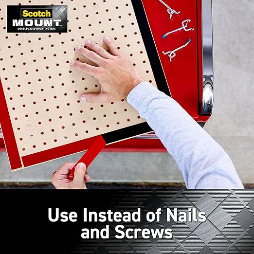 Scotch Extreme Mounting Strips, Double-Sided Heavy Duty Tape, 8 Strips, 1 in x 3 in, Use Instead of Nails or Screws, Works on Painted surfaces, Metals, Acrylic, Hard Plastics and More (414H-ST)