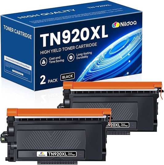TN920XL Toner Cartridge 2 Pack Replacement for Brother TN920XL TN-920XL HL-L5210DW HL-L6210DW MFC-L6810DW Printer Ink Black High Yield with Chip, TN920XL2PK