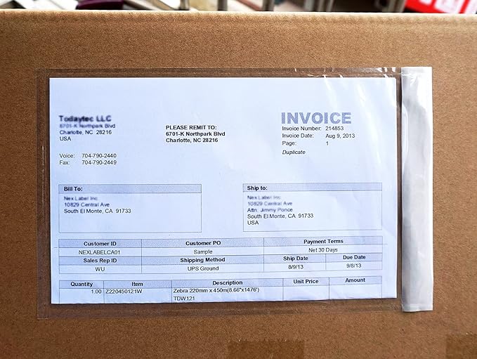 (300 Pcs) Premium 6''x10'' Packing List Envelope, Tailored Size for Letter-size Paper Folded in Half, Adhesive Shipping Label Pouches/Sleeves