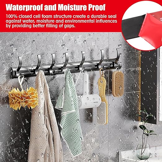 Double Sided Tape Heavy Duty, Waterproof Mounting Foam Tape, 16.5ft Length, 3.15in Width, High Temperature Resistant Adhesive Tape for Car, LED Strip Light, Office Decor, Made of 3M VHB Tape.