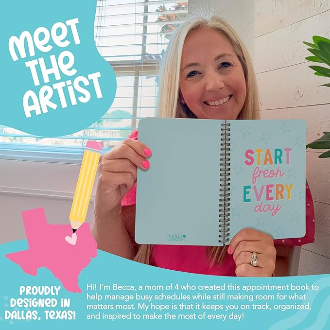 Weekly Appointment Book 2026-2027 - Hourly Appointment Book, Vertical Weekly Planner 2026-2027, Monthly Schedule Books, Teal Daily Planner With Hourly Schedule