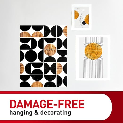 Command Poster Strips, Damage Free Hanging Poster Hangers, No Tools Wall Hanging Strips for Posters, 256 White Command Adhesive Strips